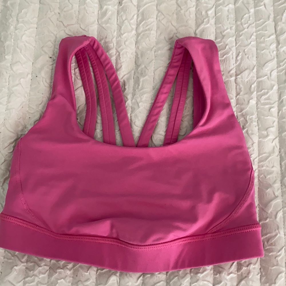 pink lululemon sports bra